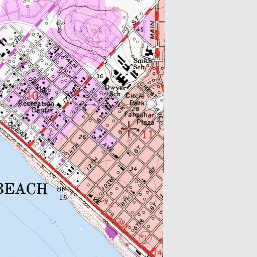 Topographic Map of Church of Jesus Christ of Latter Day Saints, CA