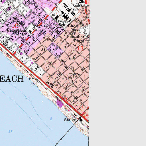 Topographic Map of First Christian Church, CA