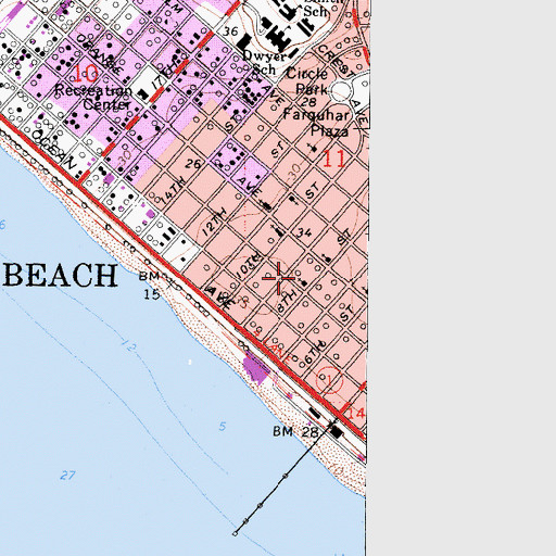 Topographic Map of First Church of Christ Scientist, CA