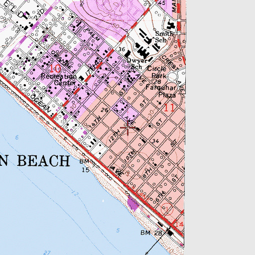 Topographic Map of First Methodist Episcopal Church (historical), CA