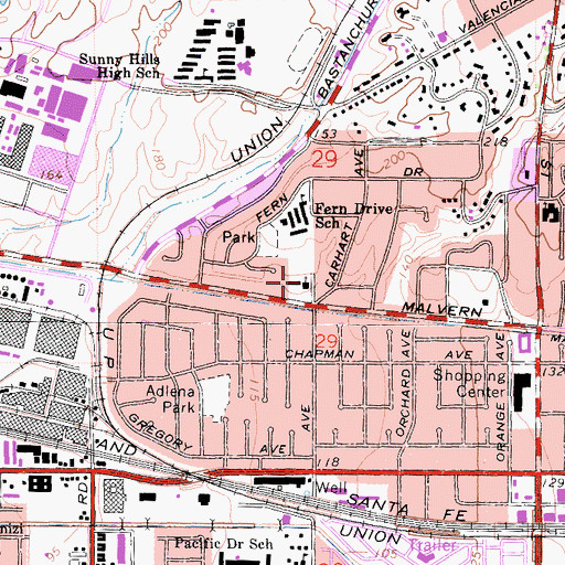 Topographic Map of Spiritual Rock Church, CA