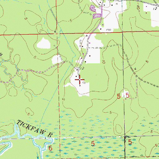 Topographic Map of Tickfaw State Park, LA