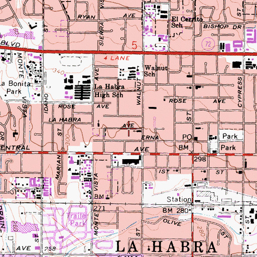 Topographic Map of First Fundamental Bible Church, CA