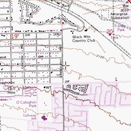 Topographic Map of Ulis Newton Elementary School, NV