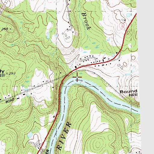 Topographic Map of Lisbon Brook, CT