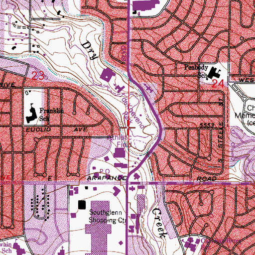 Topographic Map of DeKoevend Park, CO