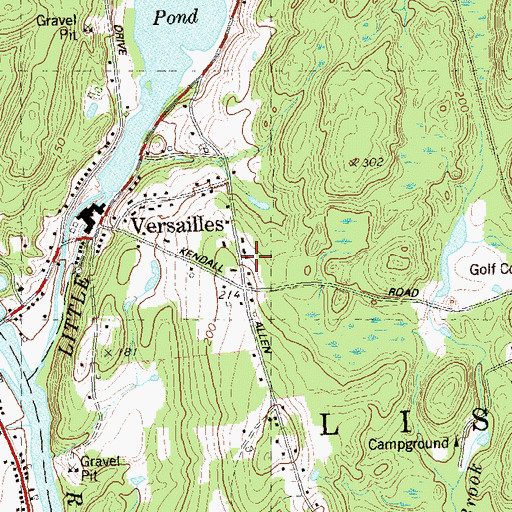 Topographic Map of Lisbon School, CT