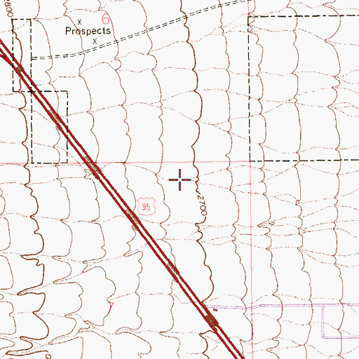Topographic Map of William and Mary Scherkenbach Elementary School, NV