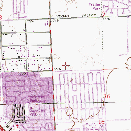 Topographic Map of Hal Smith Elementary School, NV