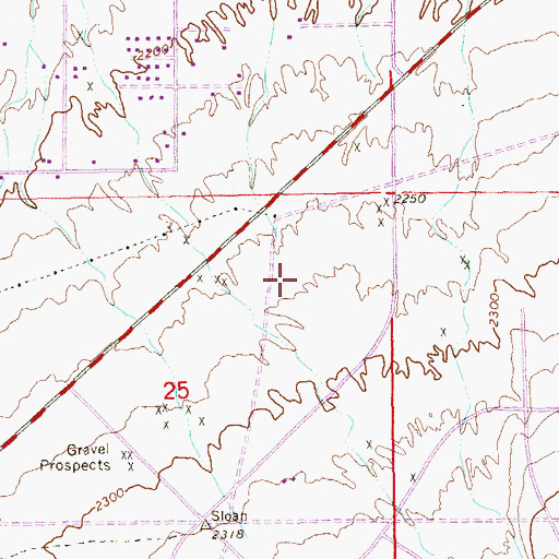 Topographic Map of Glen C Taylor Elementary School, NV