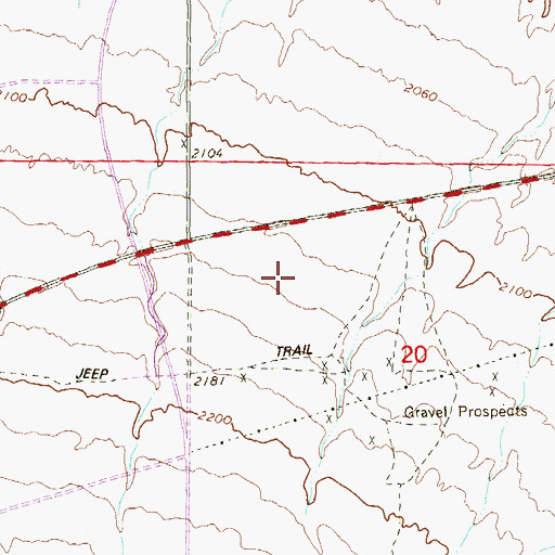 Topographic Map of Neil C Twitchell Elementary School, NV