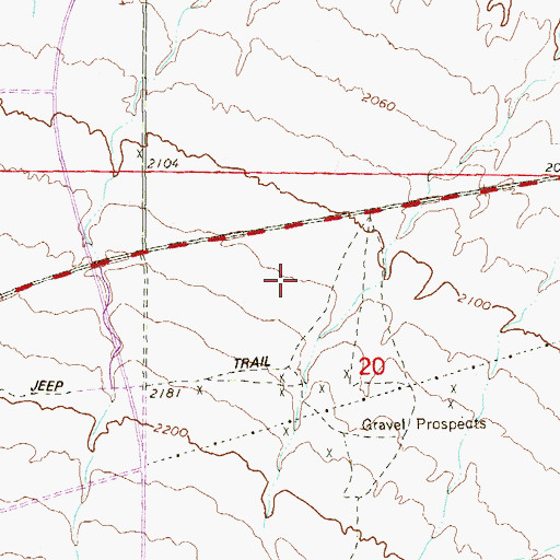 Topographic Map of John C Vanderburg Elementary School, NV