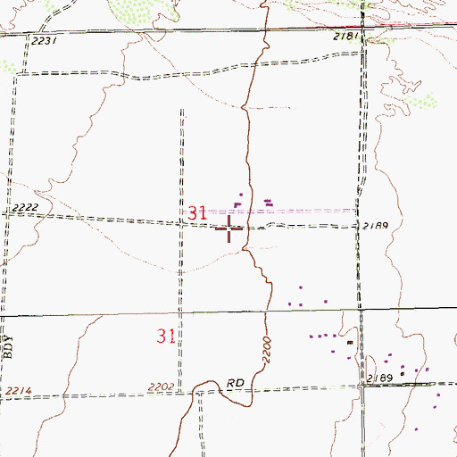 Topographic Map of Eva Wolfe Elementary School, NV