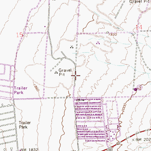 Topographic Map of Doctor William H Bailey Middle School, NV