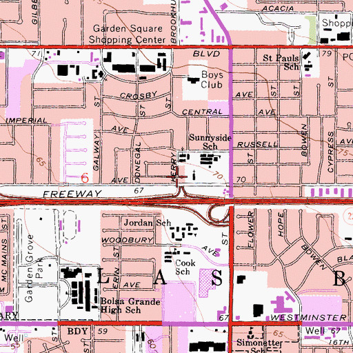 Topographic Map of Orange County Chinese Christian Church, CA