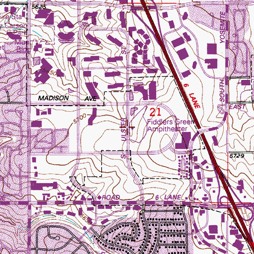 Topographic Map of Comfort Dental Amphitheatre, CO