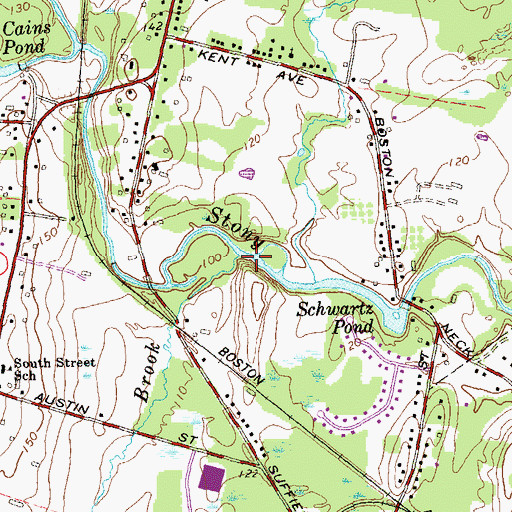 Topographic Map of Little Brook, CT