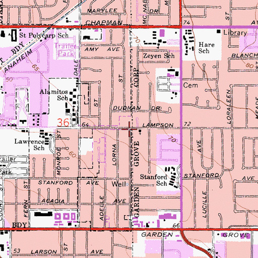 Topographic Map of Rejoice Community Church, CA