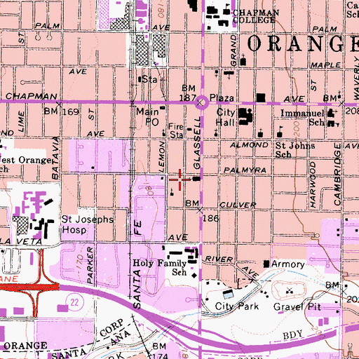 Topographic Map of Calvary Temple, CA