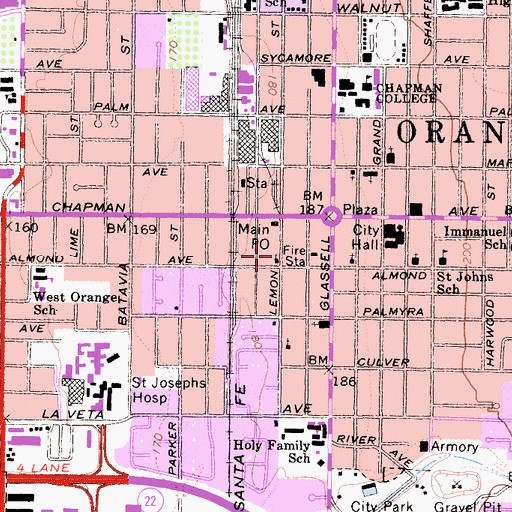 Topographic Map of Covenant Family Fellowship Church, CA