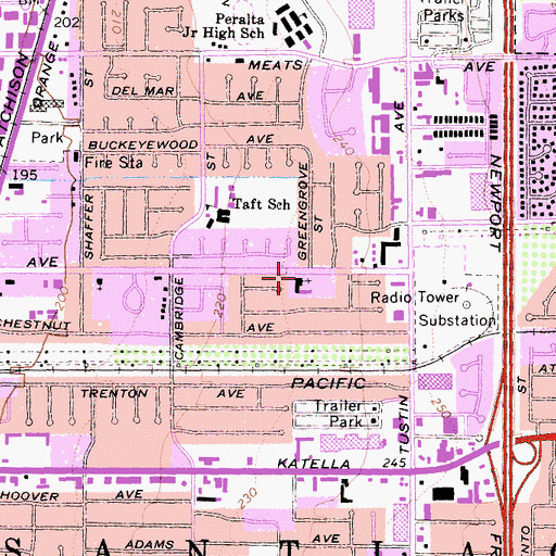 Topographic Map of Evangelical Free Church, CA