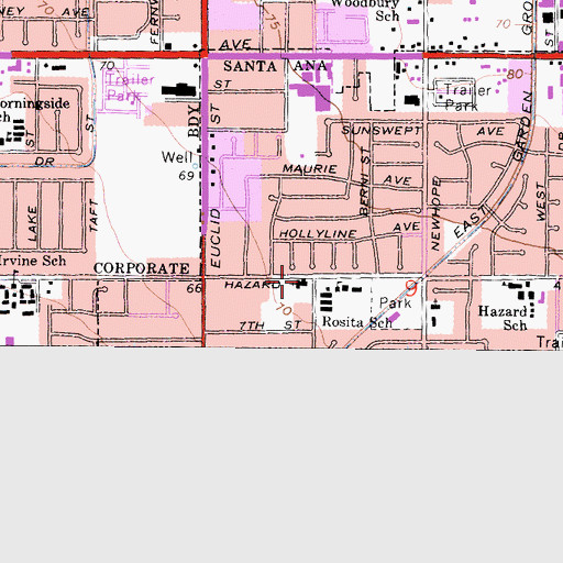 Topographic Map of Getsemani Church, CA