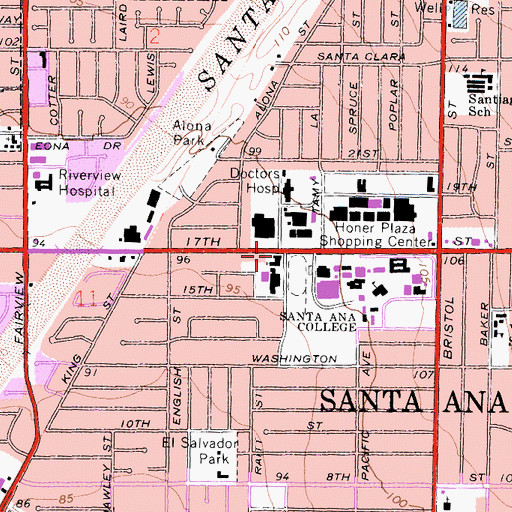 Topographic Map of Vietnamese First Christian Church, CA