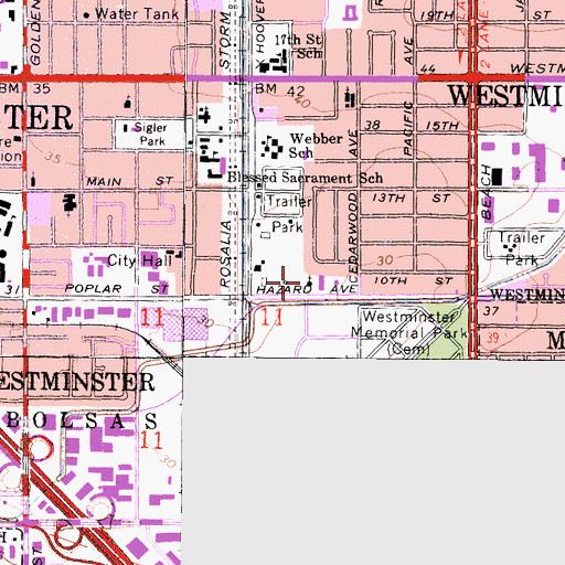 Topographic Map of Kingdom Hall of Jehovahs Witnesses, CA