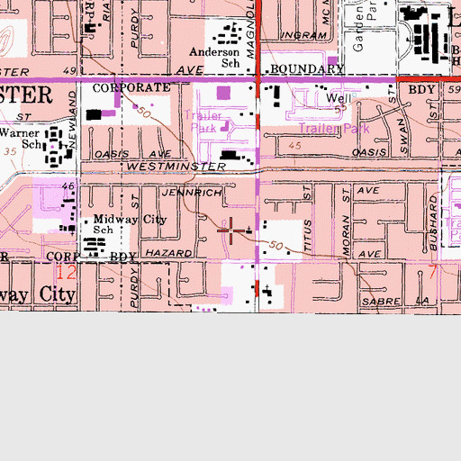 Topographic Map of Korean Christian Reformed Church, CA