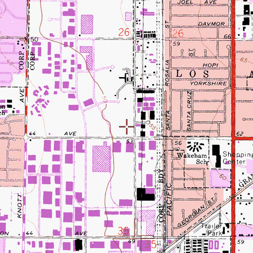 Topographic Map of Nike Site LA-32L (historical), CA