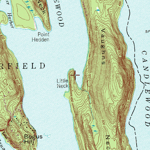 Topographic Map of Little Neck, CT