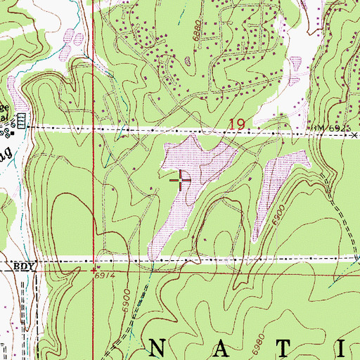 Topographic Map of Elaine Lake, AZ