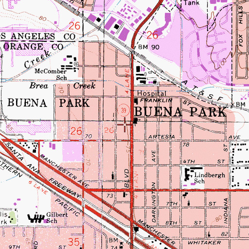 Topographic Map of Evangelical Formosan Church, CA