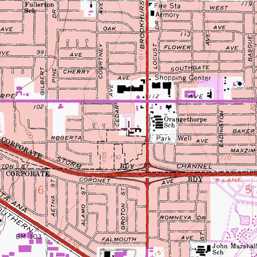 Topographic Map of New Wine Church, CA