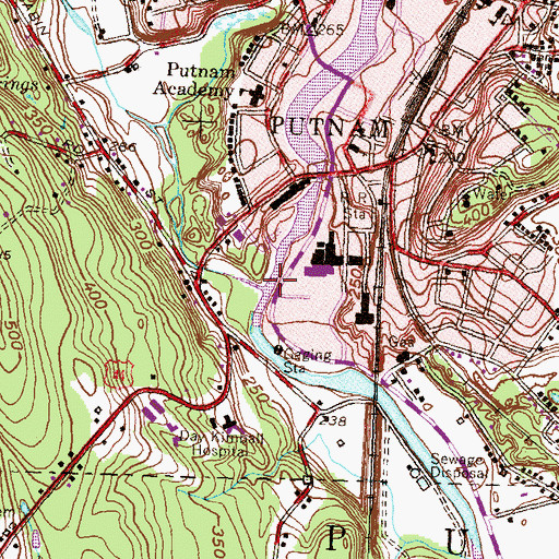 Topographic Map of Little River, CT