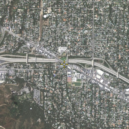 Aerial/Satellite Image of Church of the Lighted Window, CA