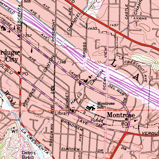 Topographic Map of Holy Redeemer Catholic Church, CA
