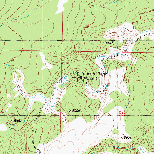 Topographic Map of Larson Tank, AZ