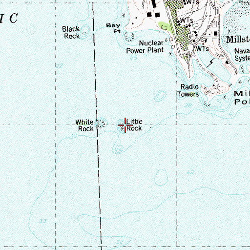 Topographic Map of Little Rock, CT
