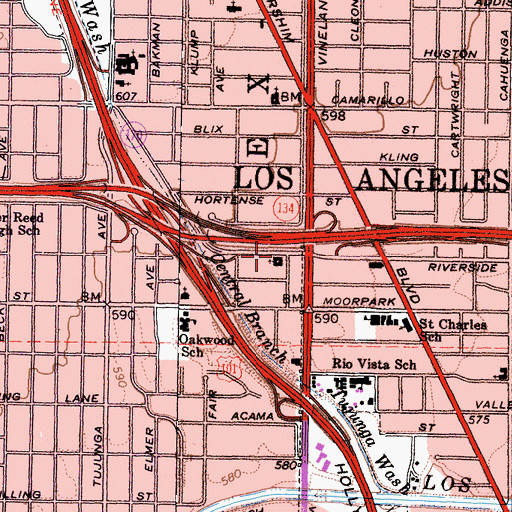 Topographic Map of Church of Jesus Christ of Latter Day Saints, CA