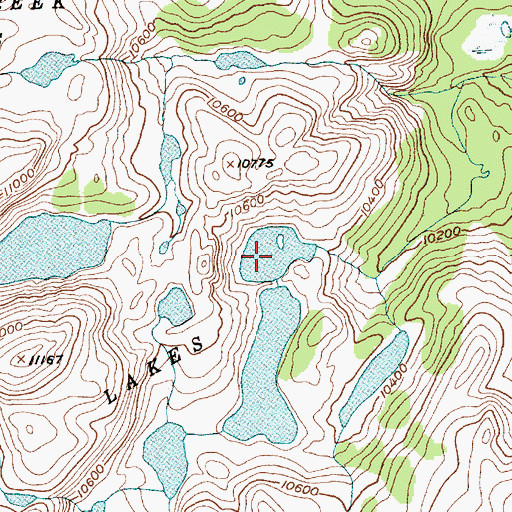 Topographic Map of Jug Lake, WY