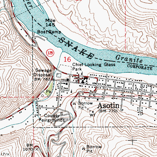 Topographic Map of Full Gospel Church, WA