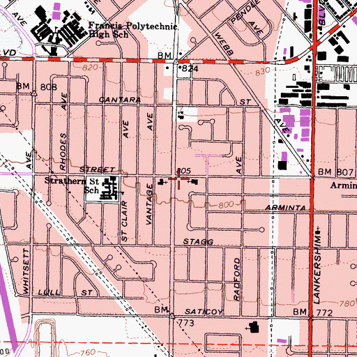 Topographic Map of Evangelical Free Church, CA