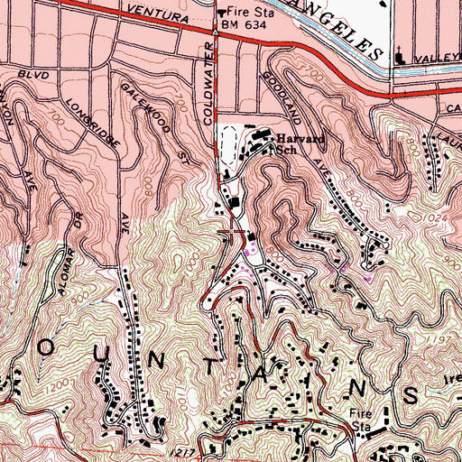 Topographic Map of Saint Michael And All Angels Church, CA