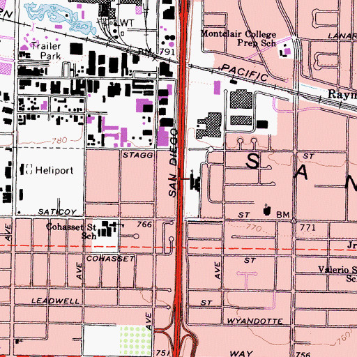 Topographic Map of Church of Jesus Christ of Latter Day Saints, CA
