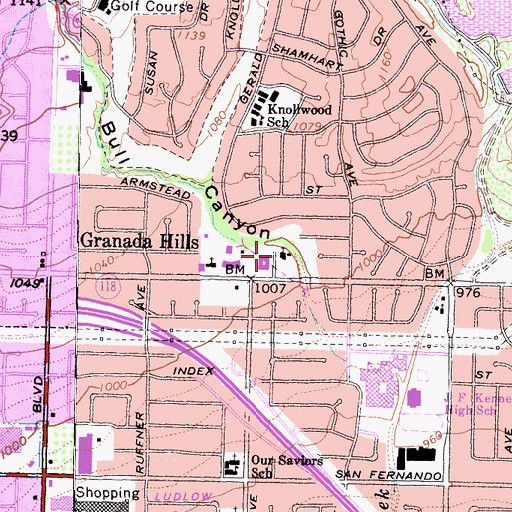 Topographic Map of Apostolic Pentecostal Church, CA