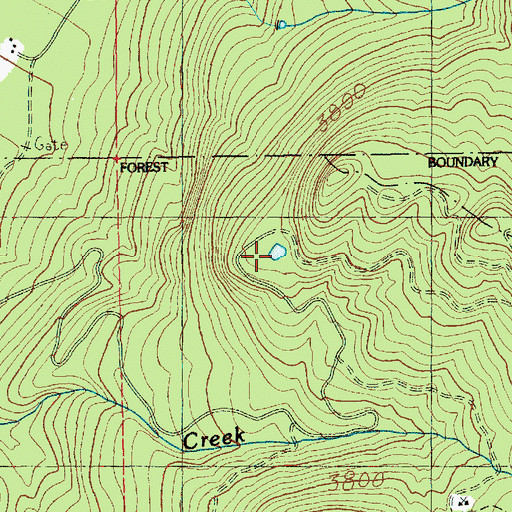Topographic Map of Lake Fizrenken, WA