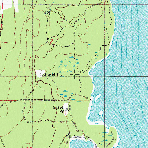 Topographic Map of Bailey's Harbor Boreal Forest And Wetlands State Natural Area, WI