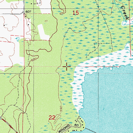 Topographic Map of North Bay State Natural Area, WI