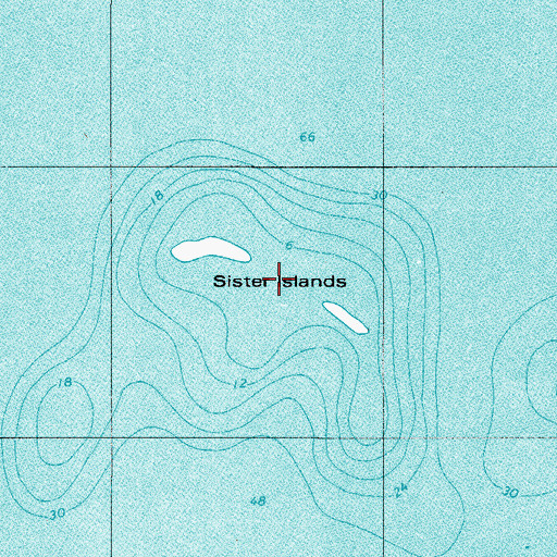 Topographic Map of Sister Islands State Natural Area, WI